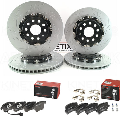 FOR AUDI S3 8P VW GOLF R MK6 FRONT REAR TWO PIECE FLOATING BRAKE DISCS PADS