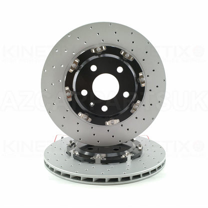 FOR AUDI RS4 B7 REAR TWO PIECE FLOATING BRAKE DISCS PAIR 324mm X 22mm 2005-2008