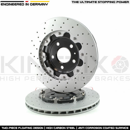 FITS AUDI RS4 B7 FRONT REAR TWO-PIECE FLOATING BRAKE DISCS PADS 365mm 324mm