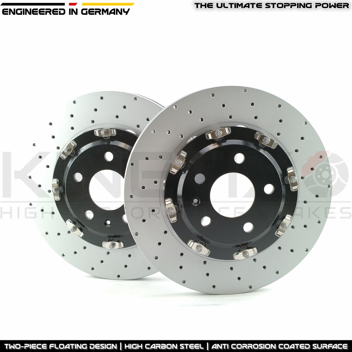 FITS AUDI RS4 B7 FRONT REAR TWO-PIECE FLOATING BRAKE DISCS PADS 365mm 324mm