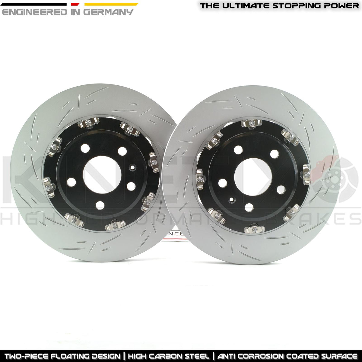 FOR AUDI S4 B9 S5 F5x SQ5 FYxx TWO PIECE FLOATING REAR BRAKE DISCS BREMBO PADS & WEAR WIRE SENSOR LEAD 330mm X 32mm