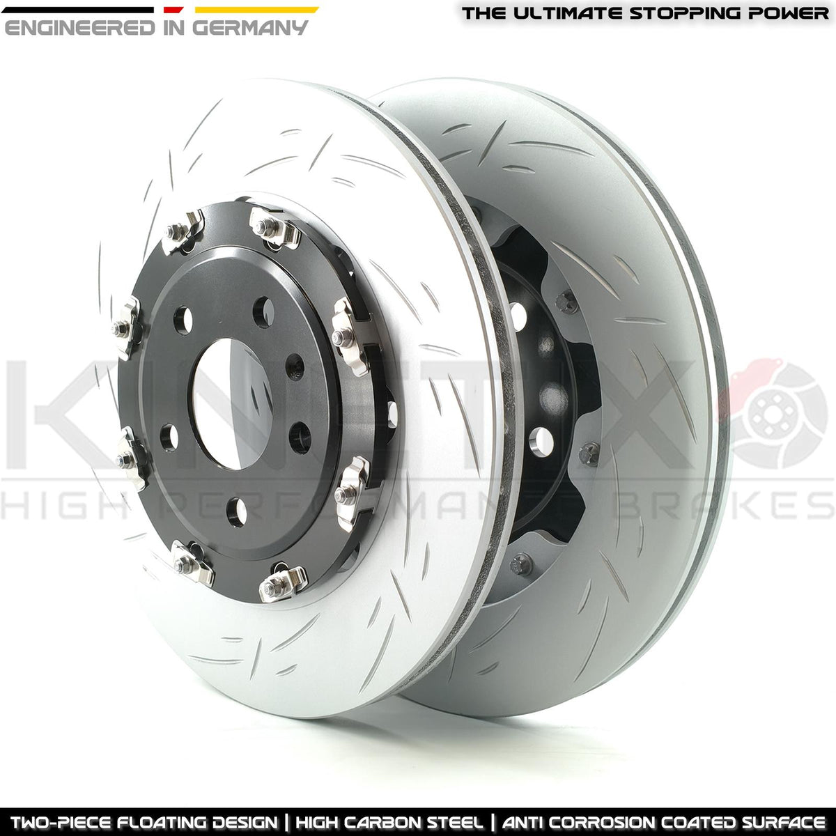 FOR AUDI RS4 B8 TWO PIECE FLOATING REAR BRAKE DISCS 330mm X 22mm PAIR 8K0615601G