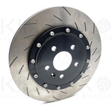 FOR AUDI S4 B8 B9 CROSS GROOVED 2 PIECE PERFORMANCE REAR BRAKE DISCS PAIR 330mm