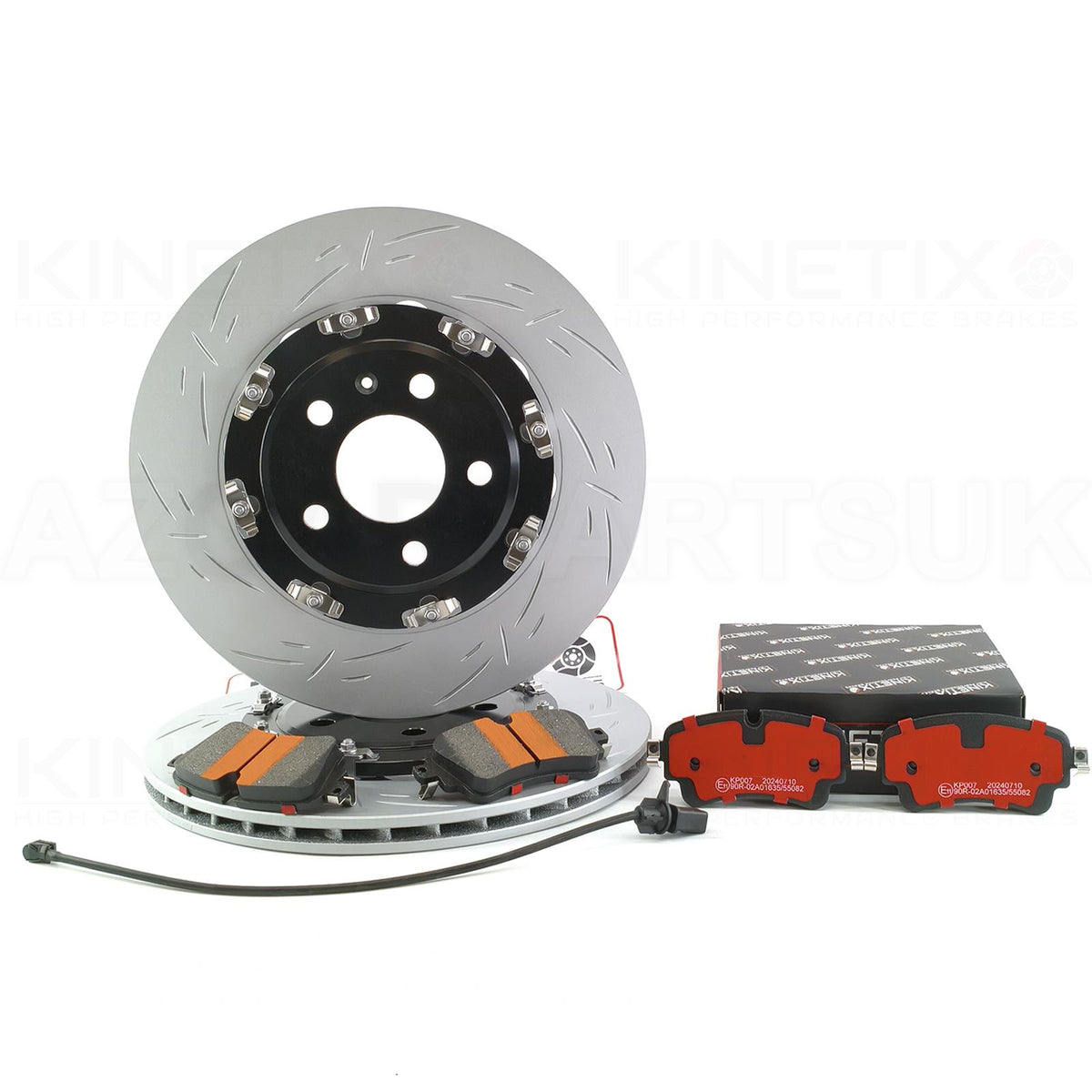 FOR AUDI A4 S4 A5 S5 A6 A7 A8 Q5 SQ5 TWO-PIECE FLOATING REAR BRAKE DISCS PADS CERAMIC RACING PADS & SENSOR LEAD 330mm X 32mm