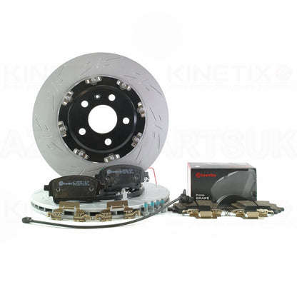 FOR AUDI S4 B9 S5 F5x SQ5 FYxx TWO PIECE FLOATING REAR BRAKE DISCS BREMBO PADS & WEAR WIRE SENSOR LEAD 330mm X 32mm