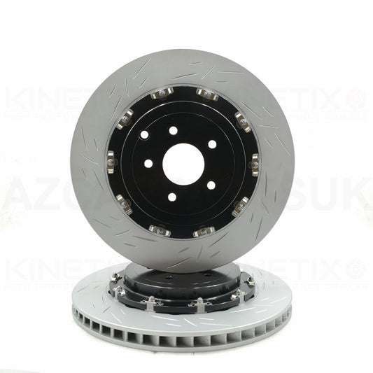FOR NISSAN GTR R35 GT-R (2007-2025) REAR TWO PIECE FLOATING PERFORMANCE BRAKE DISCS PAIR 380mm X 30mm