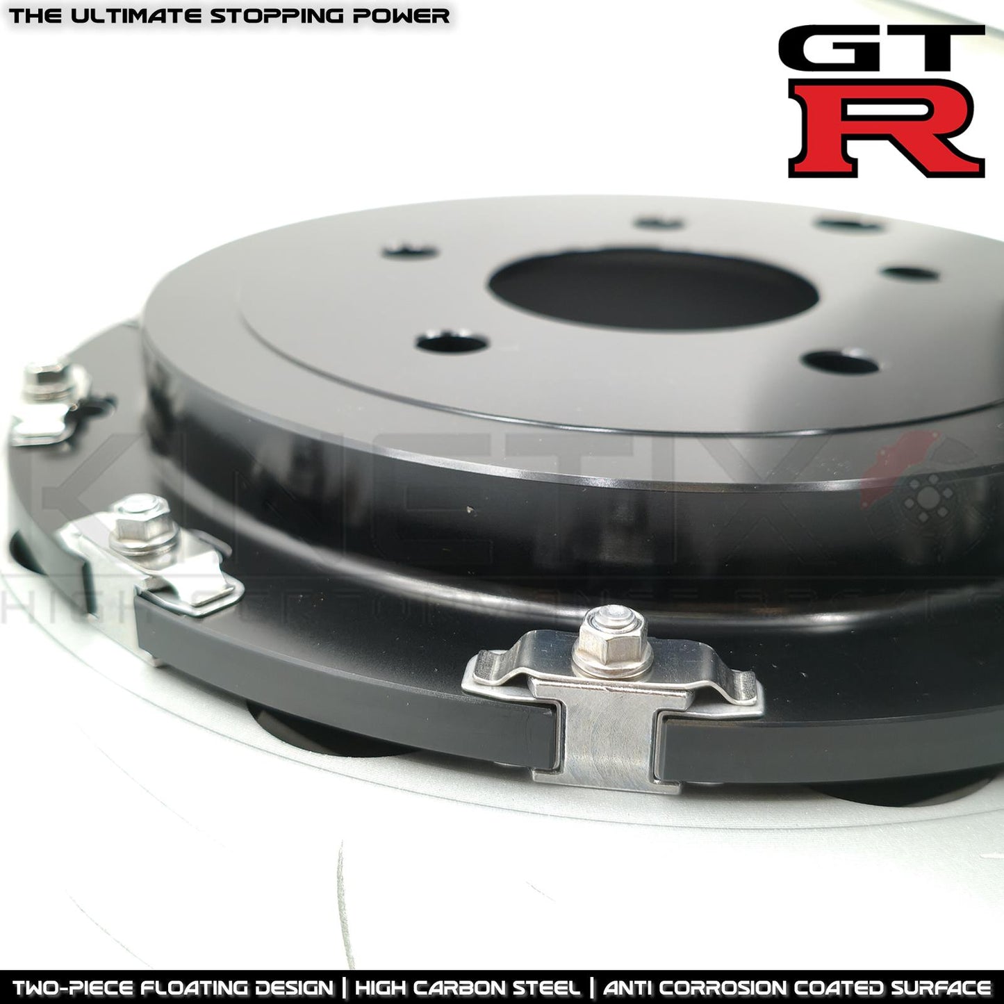 FOR NISSAN GTR R35 GT-R (2007-2025) REAR TWO PIECE FLOATING BRAKE DISCS SET 380mm X 30mm