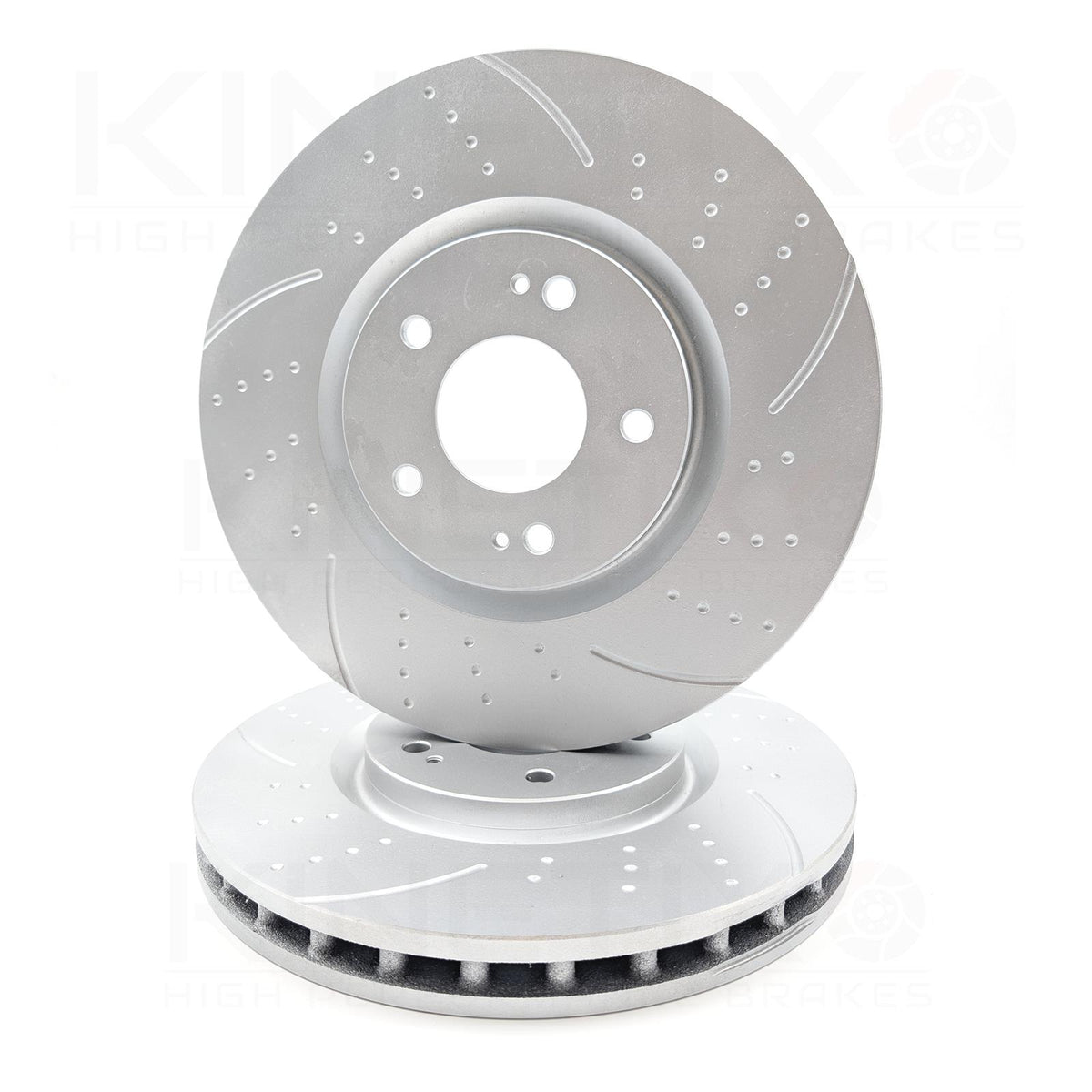 FOR MITSUBISHI LANCER EVO 6 7 8 9 FRONT PERFORMANCE BRAKE DISCS PAIR 320mm