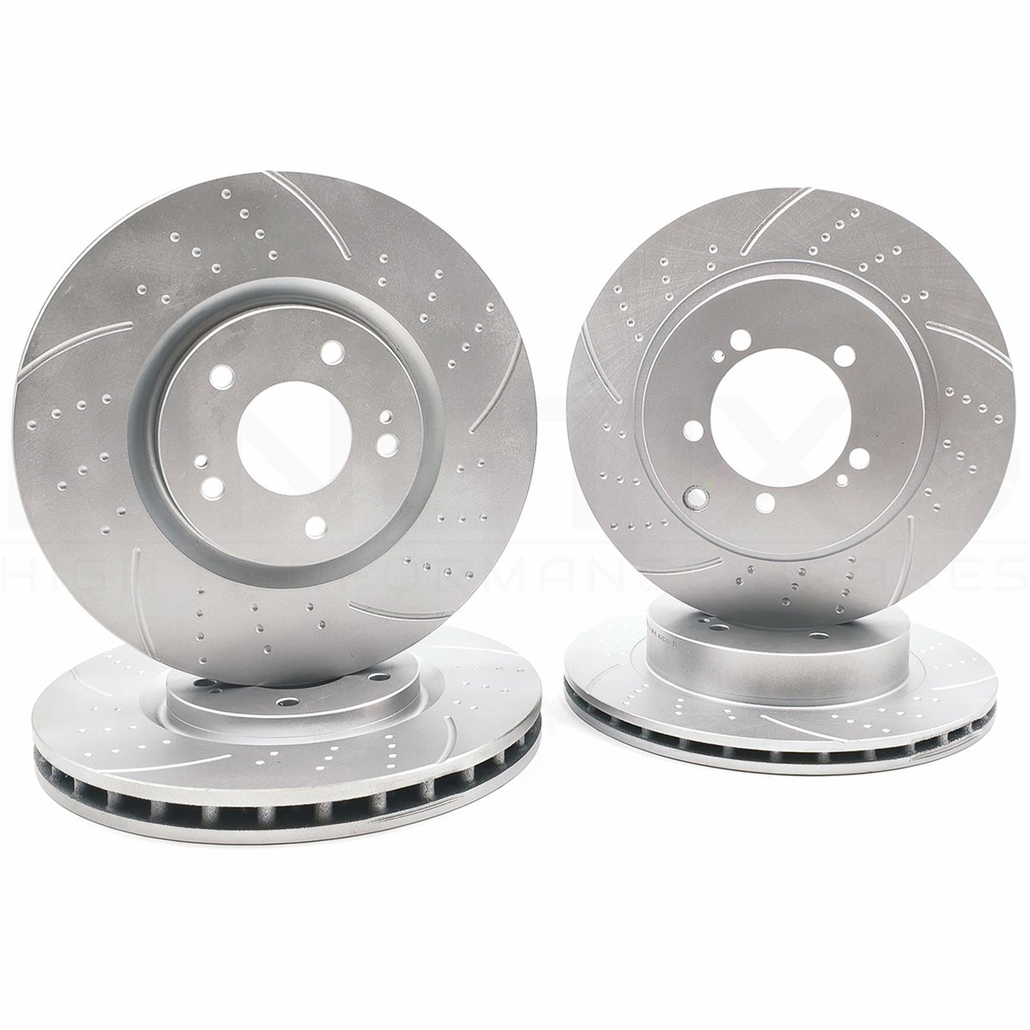 FOR MITSUBISHI LANCER EVO 6 FRONT REAR DIMPLED GROOVED BRAKE DISCS 320mm 300mm