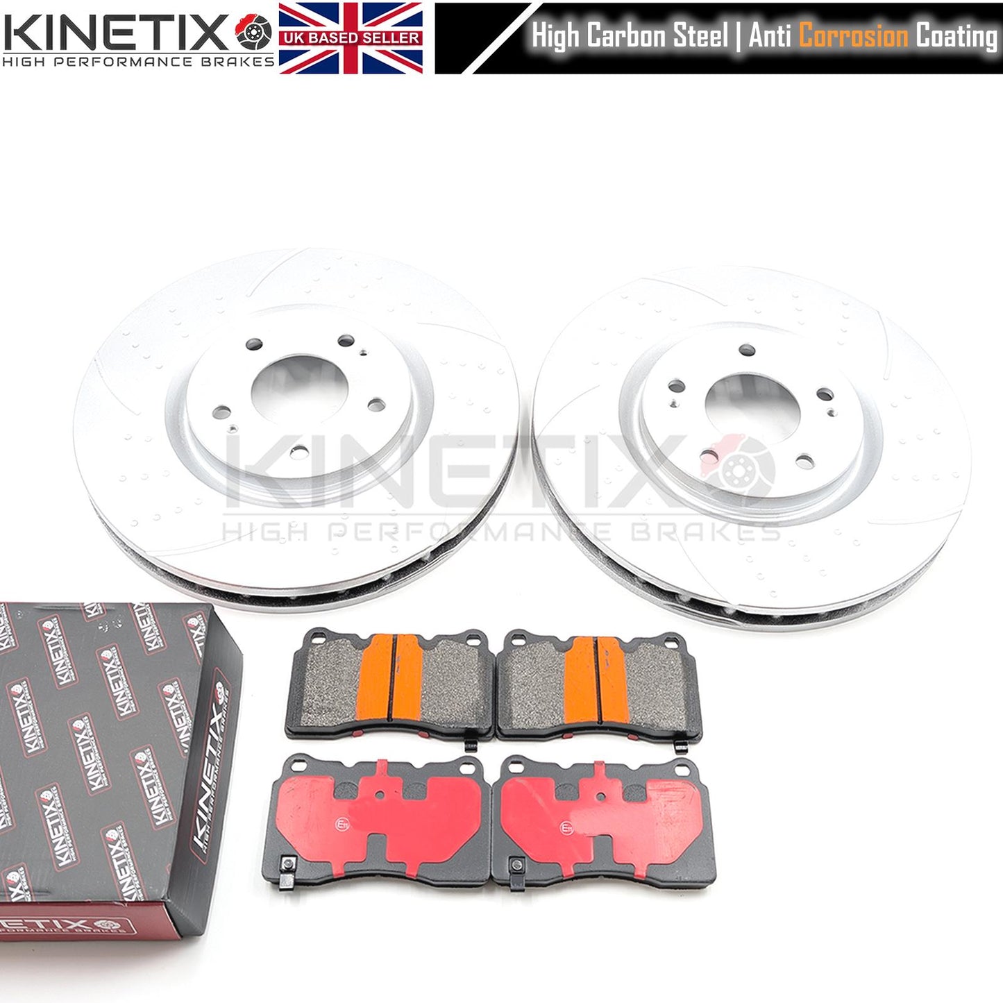 FITS MITSUBISHI LANCER EVO 6 7 8 9 FRONT REAR DIMPLED GROOVED BRAKE DISCS PADS