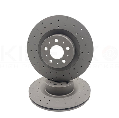 FOR TESLA MODEL Y 2019- FRONT REAR BRAKE DISCS BREMBO PADS 355mm 335mm DRILLED