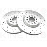 FOR AUDI S3 TT 1.8 T VW BORA 1.9 TDI 2.8 GOLF GTI DRILLED FRONT BRAKE DISCS PAIR