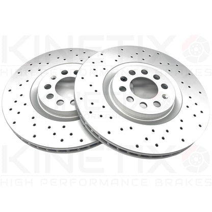 FOR AUDI S3 1.8 T QUATTRO FRONT REAR DRILLED BRAKE DISCS BREMBO PADS 312mm 256mm