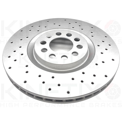 FOR GOLF GTI MK4 1.8 T + ANNIVERSARY FRONT REAR DRILLED BRAKE DISCS BREMBO PADS