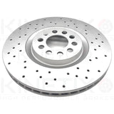 FOR AUDI S3 TT 1.8 T VW BORA 1.9 TDI 2.8 GOLF GTI DRILLED FRONT BRAKE DISCS PAIR
