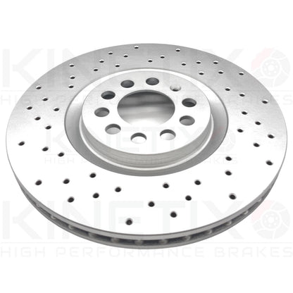 FOR GOLF GTI MK4 1.8 T + ANNIVERSARY FRONT REAR DRILLED BRAKE DISCS BREMBO PADS