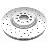 FOR AUDI S3 1.8 T FRONT CROSS DRILLED BRAKE DISCS MINTEX OEM PADS SENSOR 312mm