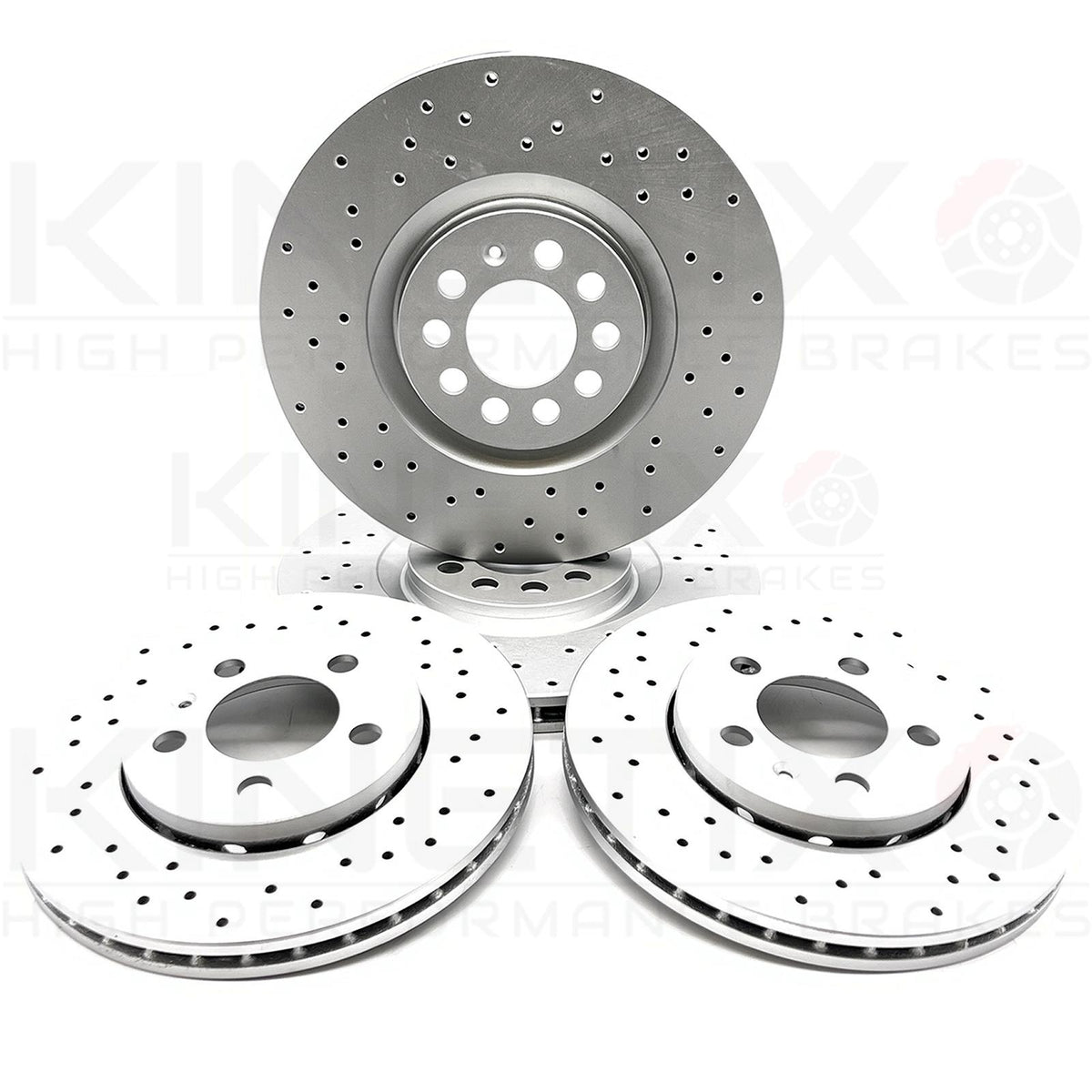FIT VW GOLF 2.8 VR6 MK4 FRONT REAR DRILLED BRAKE DISCS MINTEX PADS 312mm 256mm