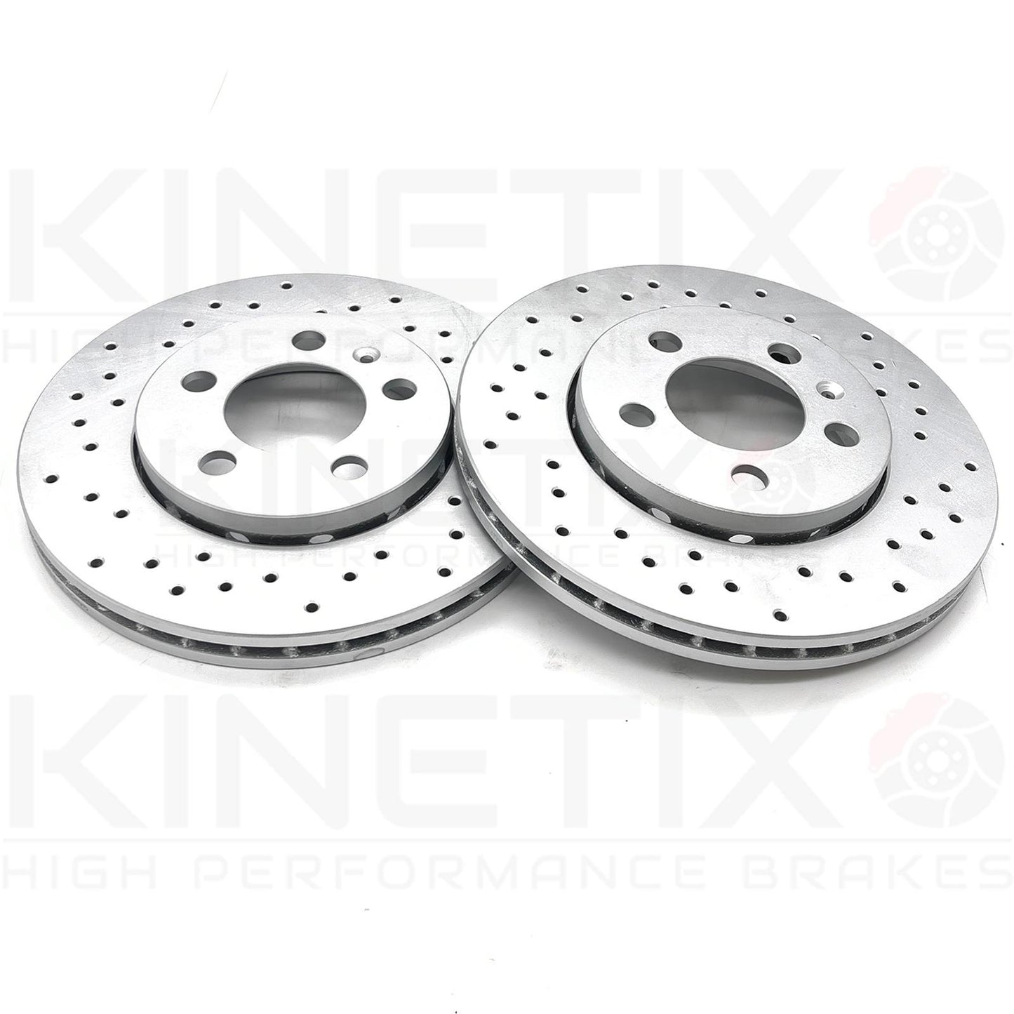 FOR SEAT LEON 1.9 TDi 2000-2006 REAR CROSS DRILLED BRAKE DISCS PAIR 256mm