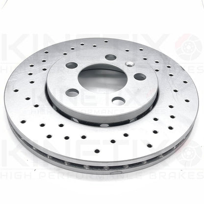FOR AUDI S3 8L 1999-2003 REAR CROSS DRILLED BRAKE DISCS BREMBO PADS 256mm