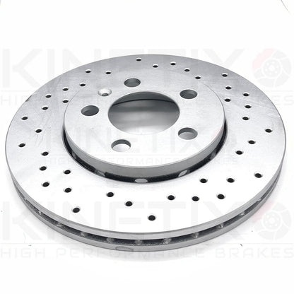 FOR VW BORA 2.3 V5 2000-2005 REAR CROSS DRILLED BRAKE DISCS PAIR 256mm
