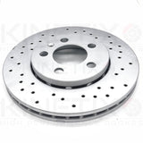 FOR VW GOLF MK4 2.8 VR6 1999-2005 REAR CROSS DRILLED BRAKE DISCS PAIR 256mm