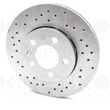FOR VW GOLF MK4 2.8 VR6 1999-2005 REAR CROSS DRILLED BRAKE DISCS PAIR 256mm