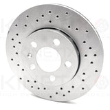 FOR VW GOLF MK4 2.8 VR6 1999-2005 REAR CROSS DRILLED BRAKE DISCS PAIR 256mm