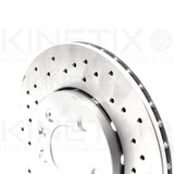 FOR VW GOLF MK4 2.8 VR6 1999-2005 REAR CROSS DRILLED BRAKE DISCS PAIR 256mm