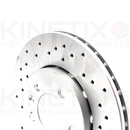 FOR AUDI S3 8L 1999-2003 REAR CROSS DRILLED BRAKE DISCS PAIR 256mm