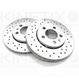 FOR VW BORA 2.3 V5 FRONT REAR DRILLED BRAKE DISCS MINTEX PADS 312mm 256mm FR RR