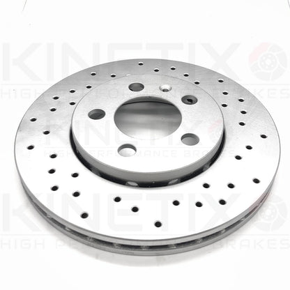 FOR VW GOLF ANNIVERSARY EDITION MK4 DRILLED FRONT REAR BRAKE DISCS MINTEX PADS