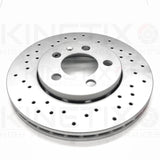FIT VW GOLF 2.8 VR6 MK4 FRONT REAR DRILLED BRAKE DISCS MINTEX PADS 312mm 256mm