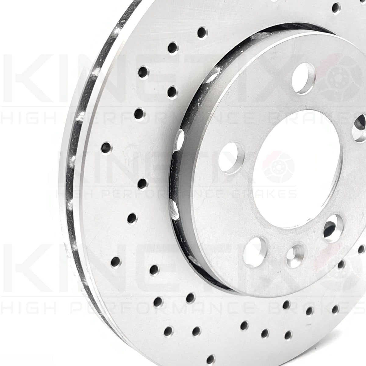 FOR VW BORA 2.8 V6 FRONT REAR DRILLED BRAKE DISCS MINTEX PADS 312mm 256mm FR RR