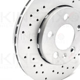 FIT VW GOLF 2.8 VR6 MK4 FRONT REAR DRILLED BRAKE DISCS MINTEX PADS 312mm 256mm