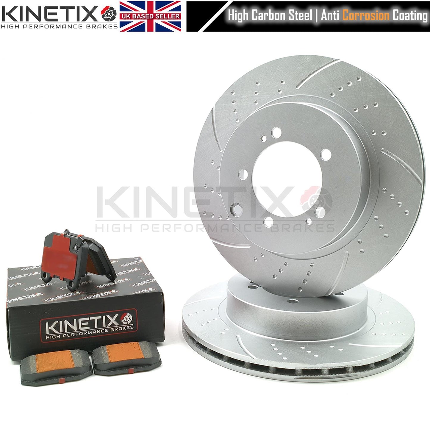 FITS MITSUBISHI LANCER EVO 6 7 8 9 FRONT REAR DIMPLED GROOVED BRAKE DISCS PADS