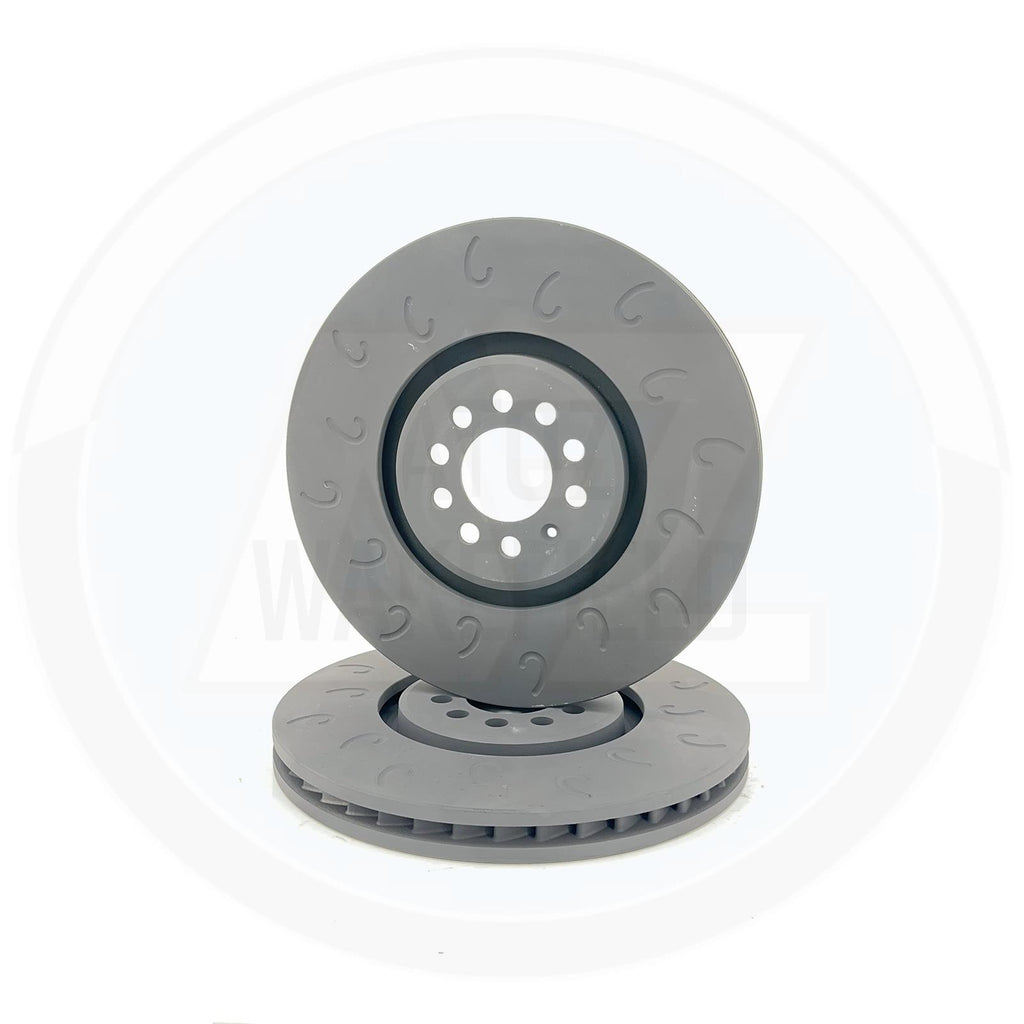 FITS AUDI TT 3.2 VR6 (8N) VW GOLF R32 MK4 J GROOVED FRONT BRAKE DISCS PAIR 334mm