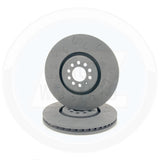 FITS AUDI TT 3.2 VR6 (8N) VW GOLF R32 MK4 J GROOVED FRONT BRAKE DISCS PAIR 334mm