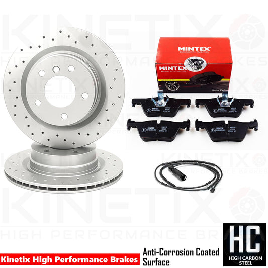 FOR BMW 316d 318d 320d 325d 316i 318i 320i M SPORT REAR BRAKE DISCS MINTEX PADS