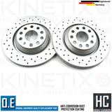 FOR AUDI S3 8Y 2020- DRILLED FRONT REAR BRAKE DISCS PADS 357mm 310mm 5WA615301A
