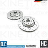 FOR AUDI S3 8Y 2020- DRILLED FRONT REAR BRAKE DISCS PADS 357mm 310mm 5WA615301A