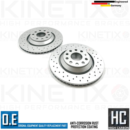 FOR AUDI RS3 8Y 2021- CROSS DRILLED FRONT REAR BRAKE DISCS BREMBO PADS SENSORS