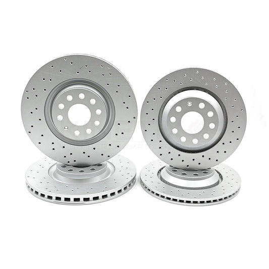 FOR CUPRA LEON 2.0 TSI VZ1 (2020+) DRILLED FRONT REAR BRAKE DISCS 340mm 310mm