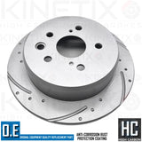 FOR TOYOTA CROWN 3.0 LEXUS IS250 IS220d REAR DIMPLED GROOVED BRAKE DISCS PAIR