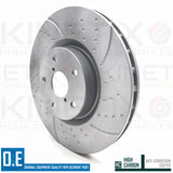 FOR SUBARU IMPREZA 2.5 (GG) DIMPLED GROOVED FRONT BRAKE DISCS BREMBO PADS 326mm