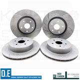 FOR SUBARU IMPREZA 2.0 WRX STi GD GROOVED FRONT REAR BRAKE DISCS 326mm 316mm