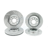 HIGH CARBON DRILLED GROOVED FRONT REAR BRAKE DISCS 312mm 282mm COATED FR RR