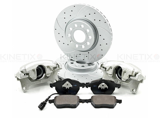 FOR SKODA SUPERB (MK2) 1.9 TDI 288mm-312mm FRONT BIG BRAKE DISCS CALIPERS PADS