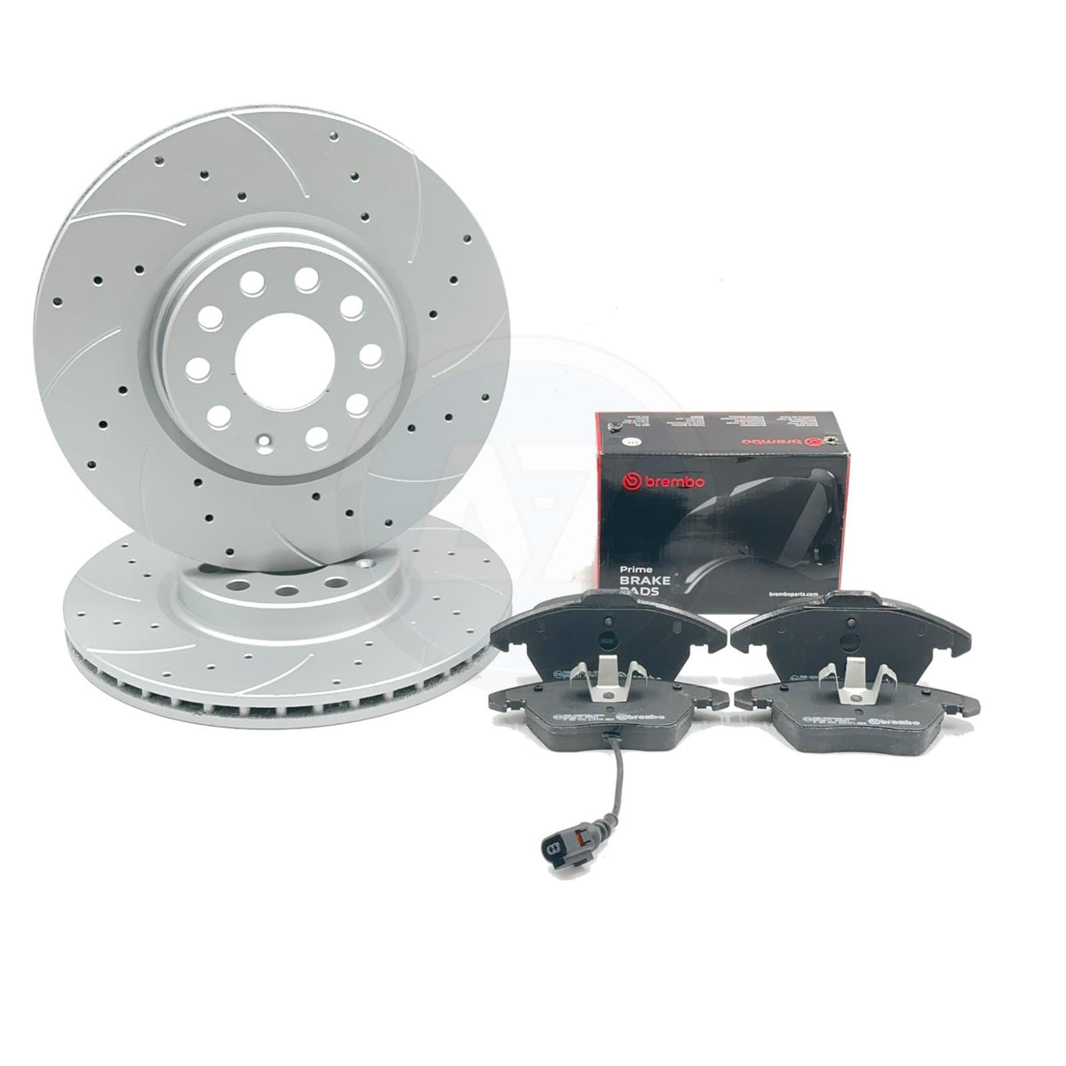 FOR AUDI A3 (8P) 1.4 1.6 1.8 1.9 2.0 TDi TSi TFSi FRONT BRAKE DISCS BREMBO PADS