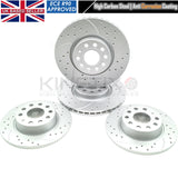 FOR AUDI A3 1.4 TFSI 14 FRONT REAR DRILLED GROOVE BRAKE DISCS 312mm 272mm
